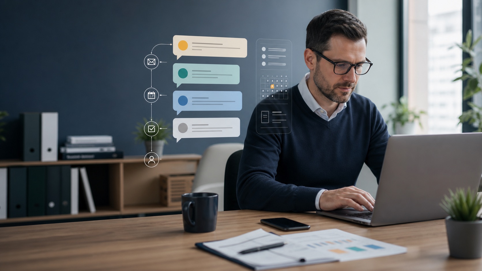 Multilingual customer communication in an AI-supported business workflow
